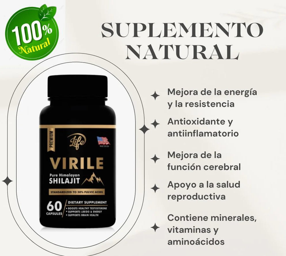 SHILAJIT VIRILE - 60 CAPSULAS